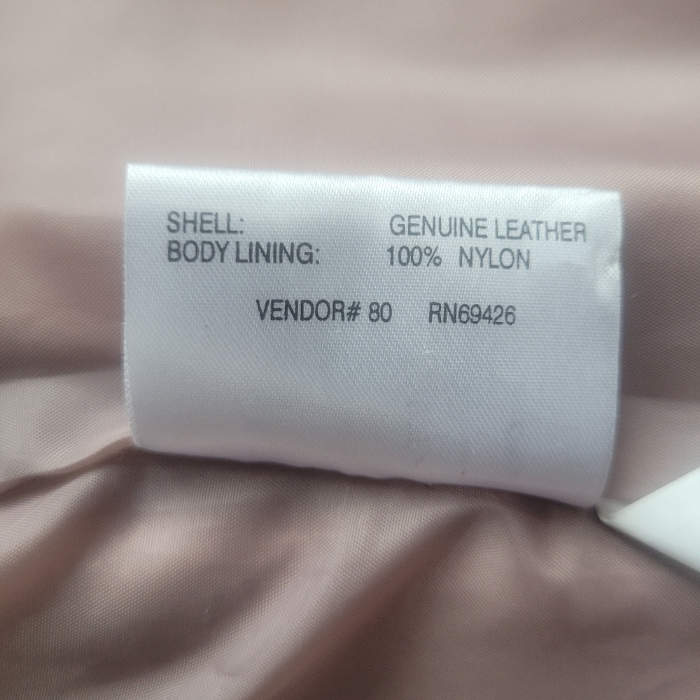Y2K Wilson’s Leather Maxima Blush Pink Suede Jacket Genuine Rabbit Fur Trim L - Picture 8 of 11
